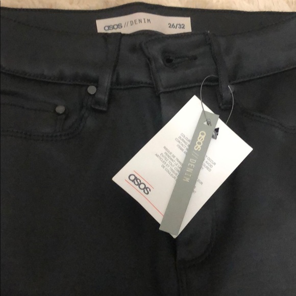 ASOS High Waist Skinny Jeans-Black - Picture 2 of 3